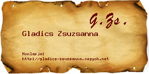 Gladics Zsuzsanna névjegykártya